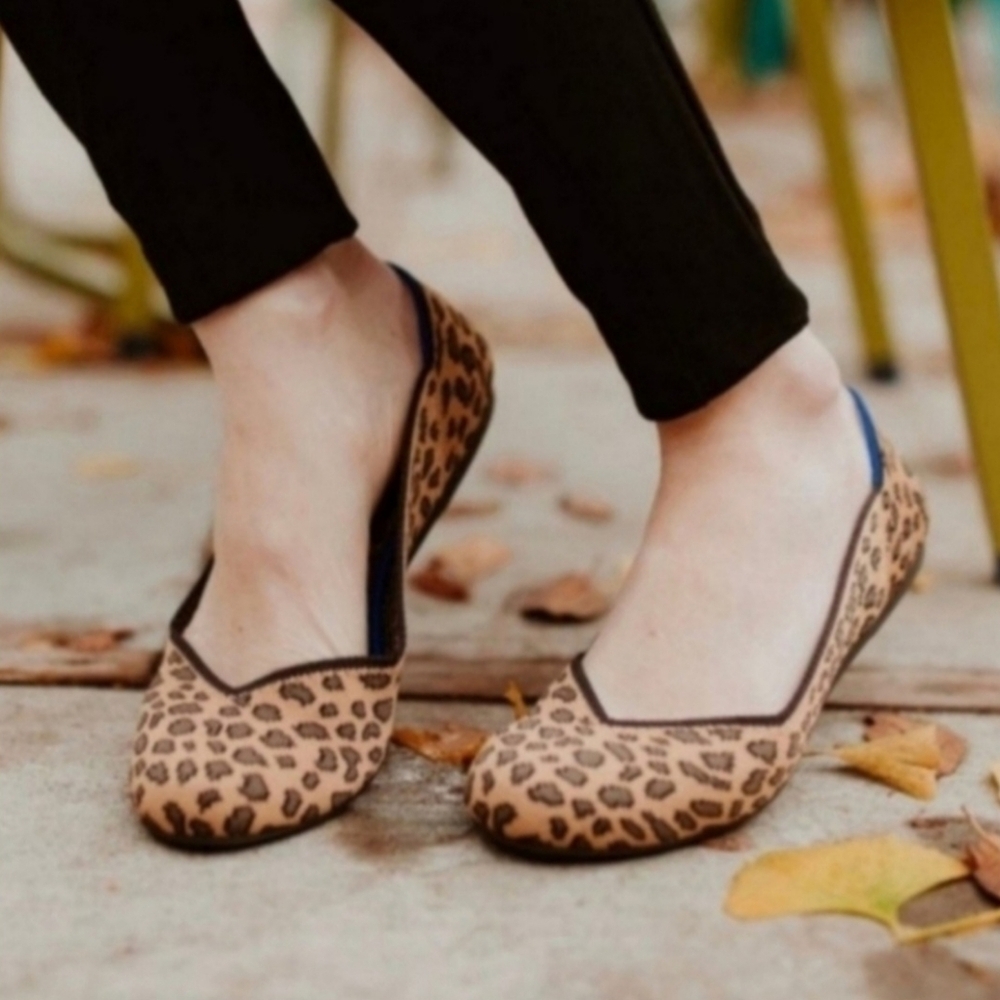 Rothy's Leopard Rounded Toe Flat